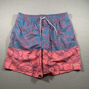 Huk Men's‎ Playa 17" Short Quick Dry Norse Pink Fishing Swimming Size Large